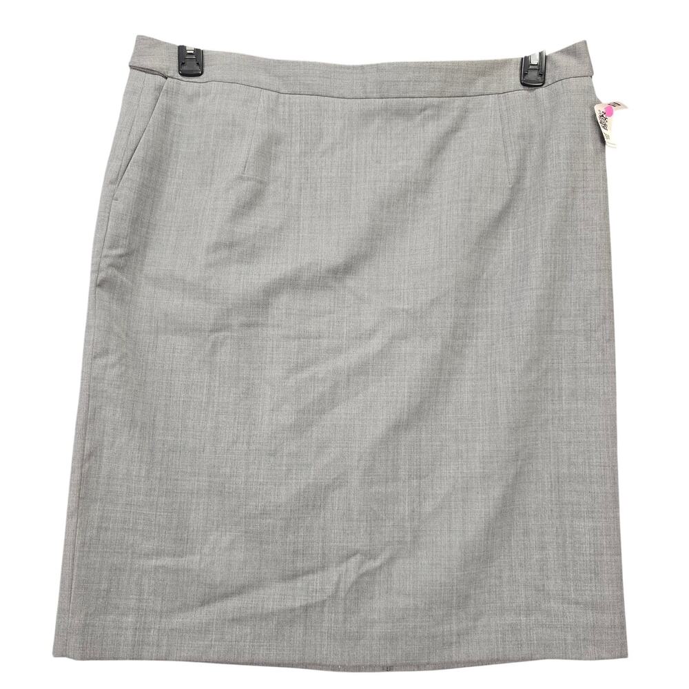 Affinity Apparel Gray Mini Skirt NEW $29 Wool Stretch Aline Womens Plus Size 18W